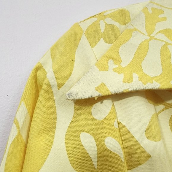 Ruth Clarage 1960s Vintage hand painted yellow floral long sleeve belted dress - Picture 13 of 13